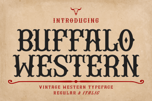 Buffalo Western: A Bold Vintage Font for the Wild West Vibe