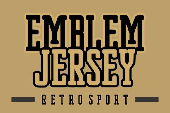 Emblem Jersey: A Bold Font for Dynamic Designs