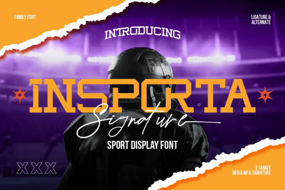 Insporta Signature: The Perfect Font Duo for Sports Branding and Game Day Designs