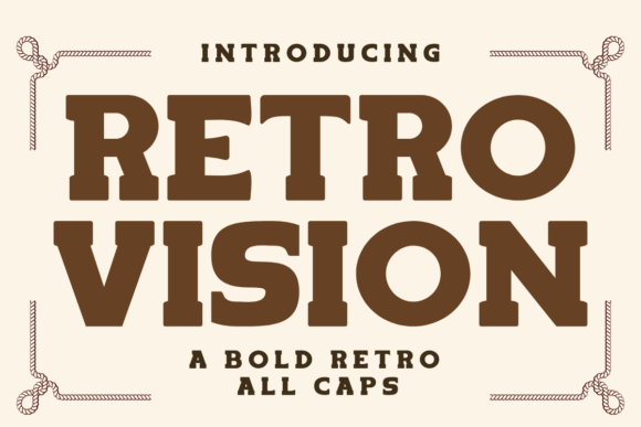 Retro Vision: A Bold Vintage Font for Creative and Business Use