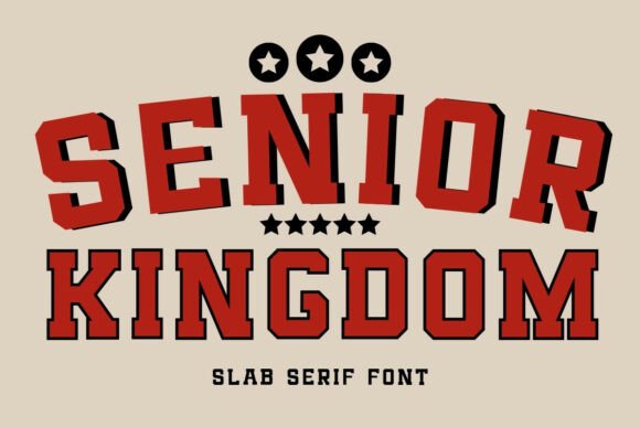 Senior Kingdom: The Varsity-Style Font That Elevates Sports and Collegiate Designs
